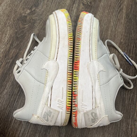 Nike Air Force 1 Jester XX Floral Print Womens Sz 7.5 Platinum White AV2461-001 - Picture 8 of 9